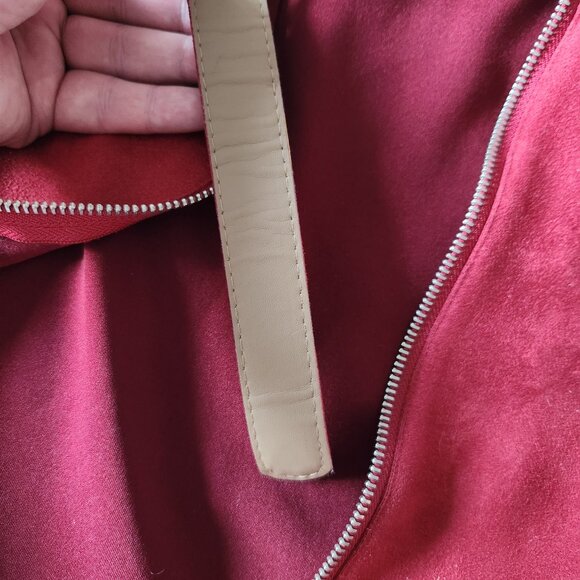 🇫🇷 French Mini Faux Suede Red Skirt - Size M - Picture 4 of 6